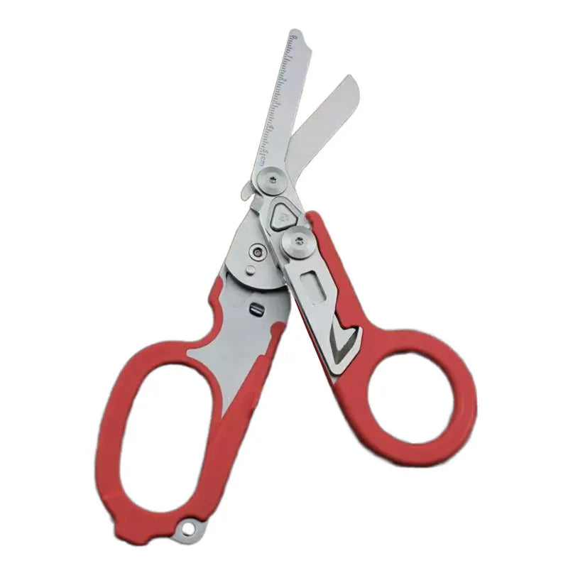 Trauma 6 In 1 Multifunction Medical Emergency Response Shears Foldable Scissors Pliers Outdoor Survival Tool Camping Equipment