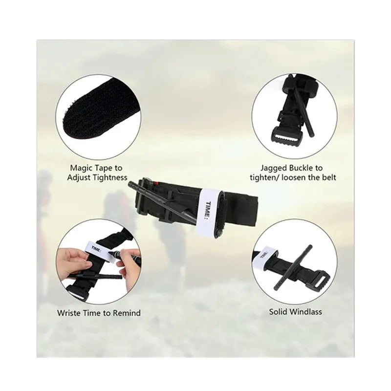 Metal Aluminum Rod Windlass Tourniquet Tactical Survival Hemostasis Second Generation Upgrade Trauma First Aid Kit Care