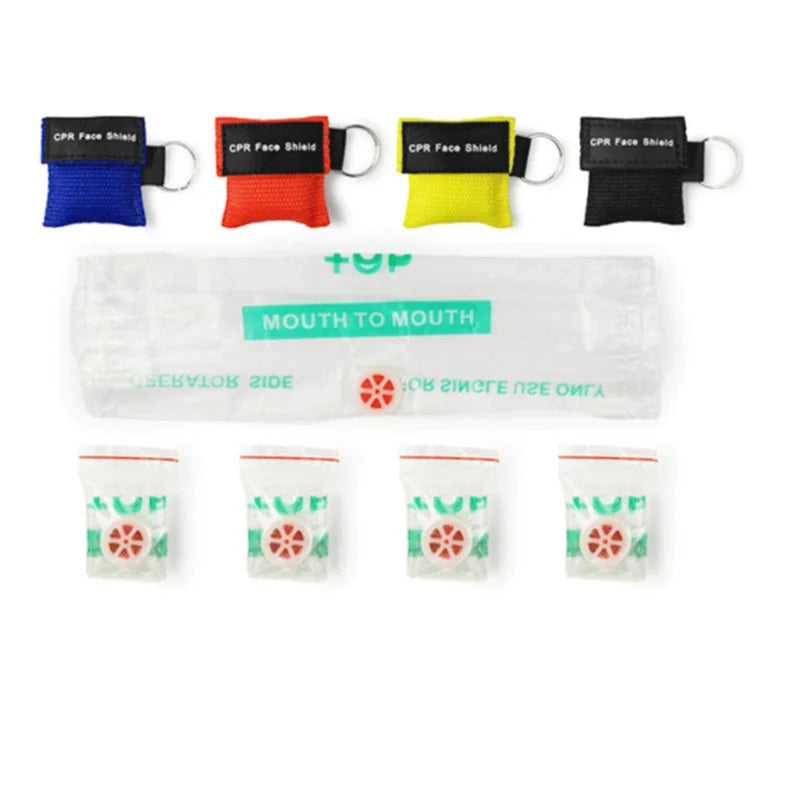 Keychain CPR Mask First Aid Emergency Face Shield Professional Outdoor Rescue Health Care Tools Resuscitator Mask